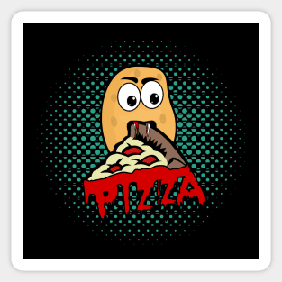 Patato vampire bloody pizza Sticker